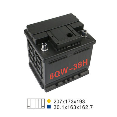 Batteria al piombo automobilistica della batteria di arresto di inizio dell'automobile di 44AH 20HR 300A 6 Qw 38H